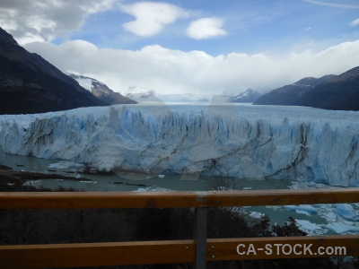 Cloud glacier lake argentino terminus mountain.