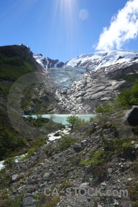 Cloud glacier water river sky.