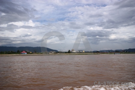 Cloud golden triangle thailand mekong river water.