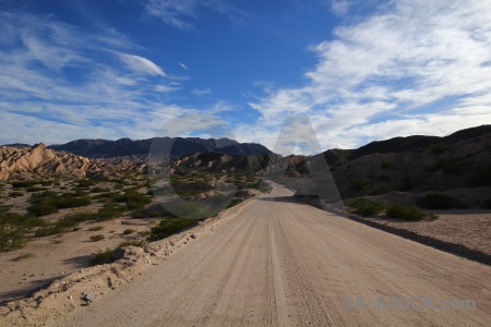 Cloud mountain valley landscape road.