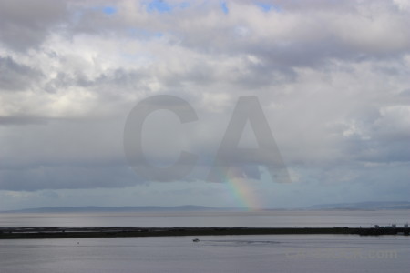 Cloud rainbow sky gray.