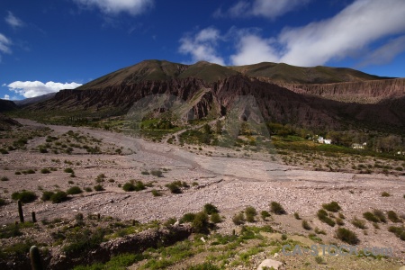 Cloud river bed sky andes south america.