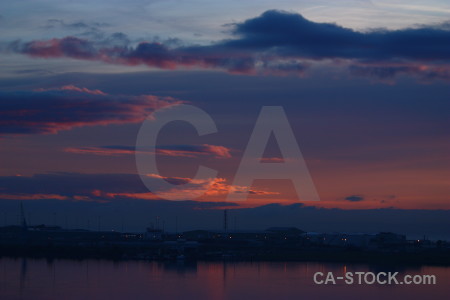 Cloud sky purple sunrise blue.