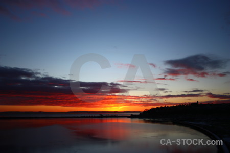 Cloud sky red blue sunrise.