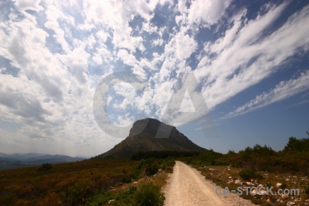 Cloud sky spain tree montgo.