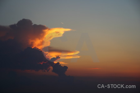 Cloud sky sunset javea europe.