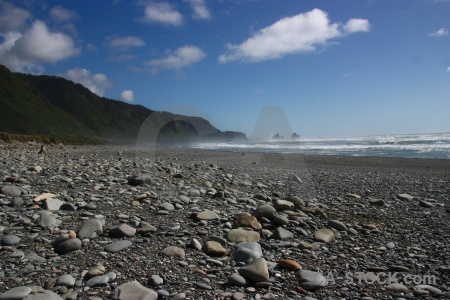 Cloud south island west coast wave new zealand.