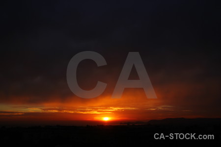 Cloud sun javea sunset orange.