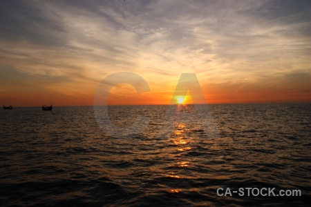 Cloud sunrise sun phi island southeast asia.