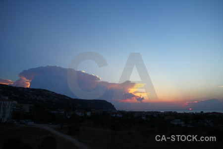 Cloud sunrise sunset javea spain.