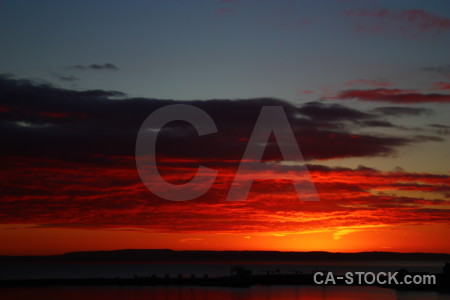 Cloud sunset orange red sky.