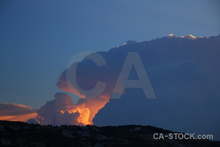 Cloud sunset sunrise javea spain.