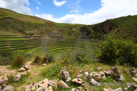 Cloud terrace bush inca sky.