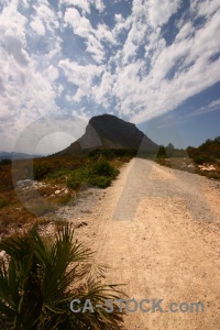 Cloud tree mountain javea europe.