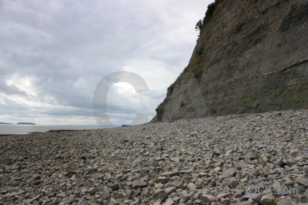 Coast cliff white rock.