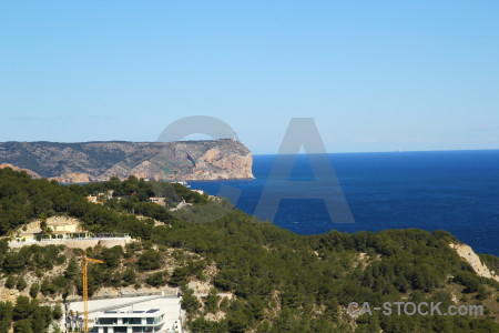 Coast europe cliff javea spain.