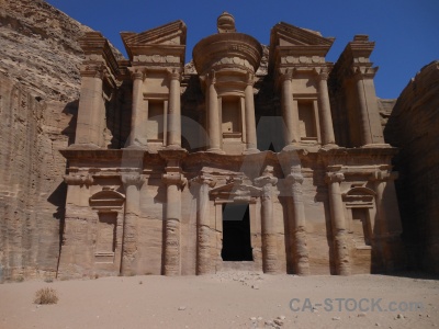 Column petra jordan tomb asia.