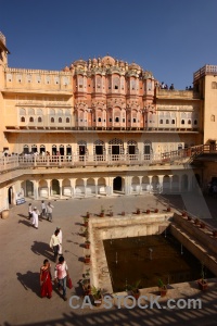 Courtyard monument palace of winds jaipur hawa mahal.