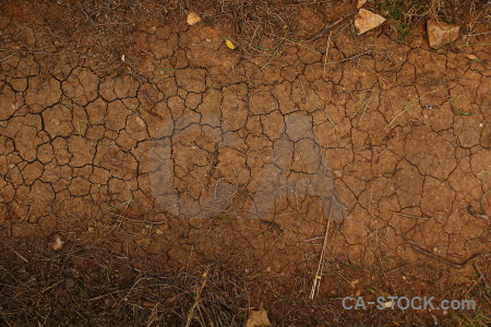 Crack texture brown soil.