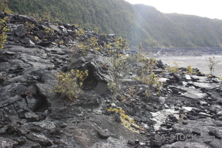 Crater lava gray volcanic.