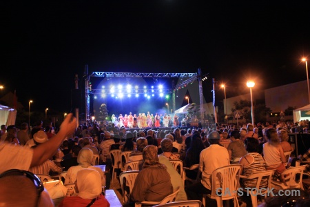 Dancing person stage javea fiesta.