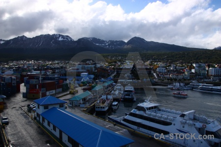 Day 1 ship harbour tierra del fuego water.