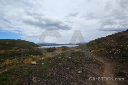 Day 4 grass path lake patagonia.