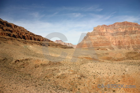 Desert brown landscape rock blue.