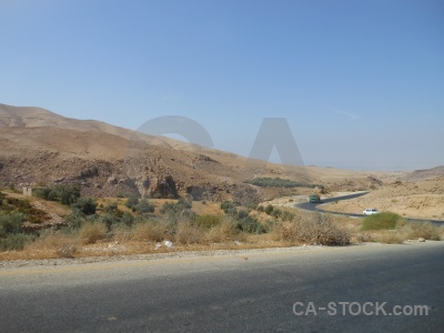 Desert road western asia jordan sky.