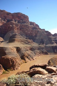 Desert rock mountain landscape blue.