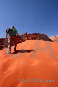 Desert sand sky wadi rum rock.