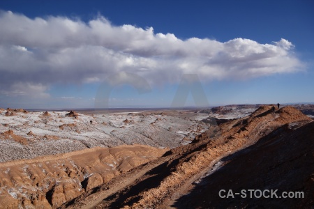 Desert south america valley of the moon salt chile.