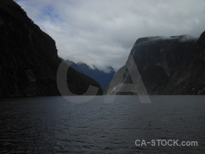 Doubtful sound cloud south island mountain fiordland.