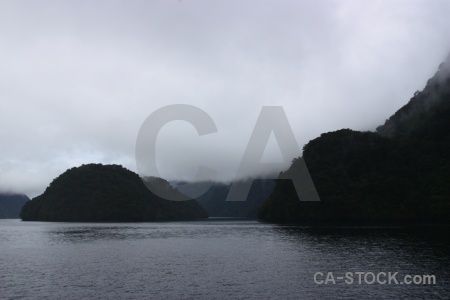 Doubtful sound fiord cloud sky mountain.