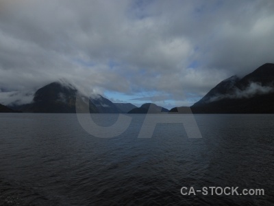 Doubtful sound new zealand south island cloud fiord.