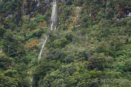 Doubtful sound rock fiordland fiord new zealand.