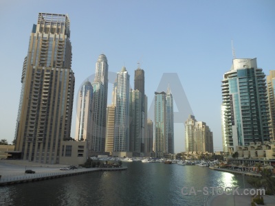 Dubai asia canal sky water.