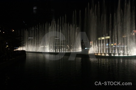 Dubai uae fountain asia night.