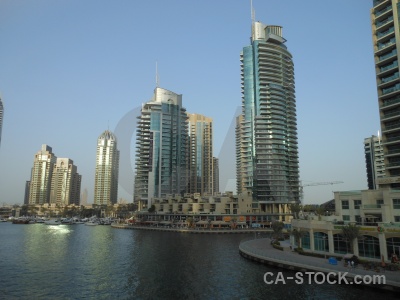 Dubai water sky marina skyscraper.