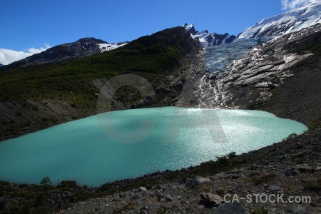 El chalten terminus snowcap snow huemul glacier.