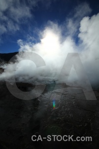 El tatio geyser chile andes mountain.