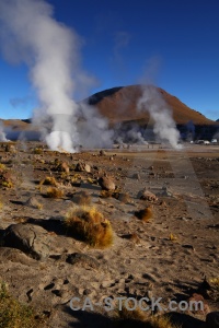 El tatio south america bush steam mountain.