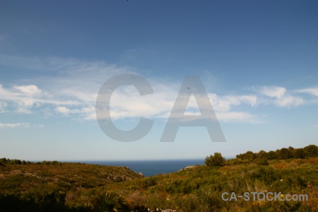 Europe javea bush spain sky.