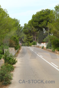 Europe javea road white green.