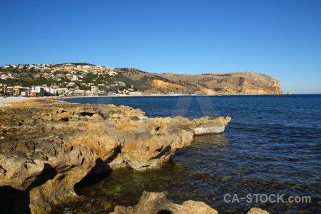 Europe javea rock sea spain.