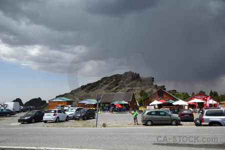 Europe landscape car mountain building.
