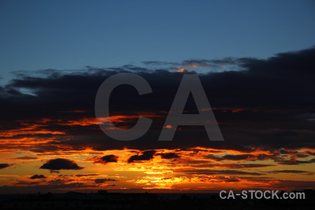 Europe orange blue sunrise spain.