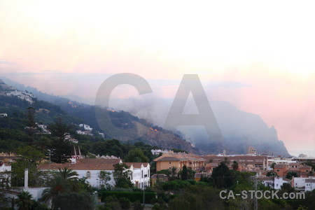 Europe smoke javea montgo fire spain.