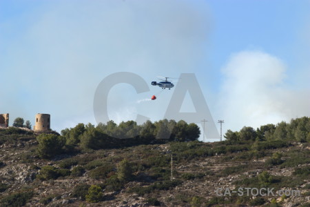 Europe smoke vehicle javea firefighting.