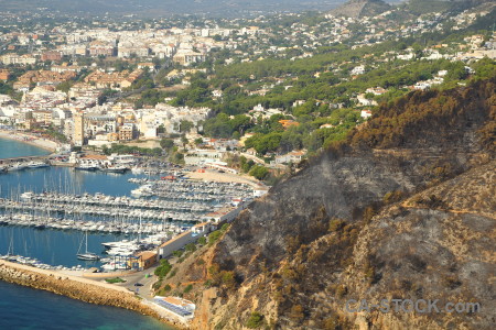 Europe spain ash burnt montgo fire.